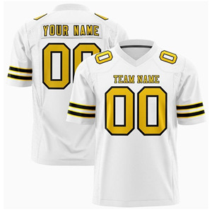 ชุดยูนิฟอร์มรักบี้ขายส่งแบบ High Street พร้อมปักชื่อและหมายเลข พิมพ์ลายแบบกำหนดเอง ผ้าถักแบบ Retro ระบายอากาศได้ดี สำหรับผู้ชาย - Product Image 1