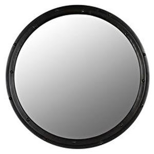 Miroir mural rond en métal élégant cadre noir moderne en laiton miroir de salle de bain européen Accents muraux miroirs en vrac fait à la main - Product Image 3