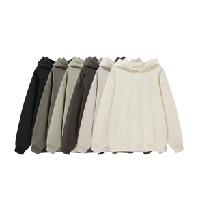 เสื้อฮู้ดผ้าฝ้าย100% โอเวอร์ไซส์สำหรับผู้ชายเสื้อสเวตเตอร์โอเวอร์ไซส์ลำลองแนวสตรีทแฟชั่นโอเวอร์ไซส์สำหรับฤดูหนาวออกแบบได้ตามต้องการจัดส่งแบบ DDP - Product Image 1