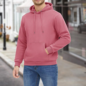 Sweat à capuche unisexe à logo personnalisé PULLOVER ras du cou en coton/polyamide Sweat-shirt à capuche uni vierge - Product Image 6