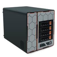 4 Bay Nvme Ssd Nas casing penyimpanan Cloud pribadi Server komputer B250 empat slot Hard Disk penyimpanan Cloud NAS