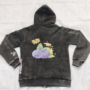 Sudadera con Capucha Oversize de Algodón 100% Felpa Transpirable con Lavado Ácido Estilo Vintage, Diseño Liso para Invierno, Estilo Urbano - Product Image 6