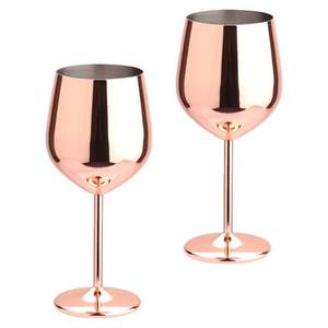 Verres à vin à pied en acier inoxydable très vendus, gobelets à vin en acier inoxydable pour les fêtes, le bureau, les mariages, les anniversaires, gobelet en verre, mug - Product Image 1