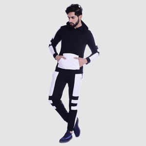 Logo personnalisé Survêtement de jogging pour hommes Survêtement de haute qualité noir formation vierge Survêtements Ensemble uni pour hommes - Product Image 1