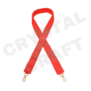 Bow Down Sangles de sac de perles de rocaille en or blanc personnalisées 'Hook Em Horns' Accessoire à la mode Sangle de sac à main perlée - Product Image 4