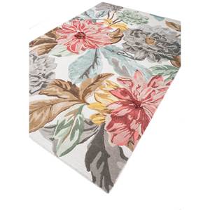 Alfombra Hacienda Ivory de Lana y Viscosa Hecha a Mano, 10 mm de Grosor, Diseño Floral, Rayas Abstractas, Rectangular, para Sala de Estar, Pasillo -TNQ-3275 - Product Image 2