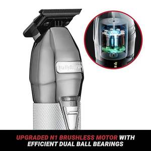 Tondeuse à barbe professionnelle tout métal pour hommes, tondeuse à poils du visage sans fil avec batterie au lithium rechargeable, longue autonomie - Product Image 5