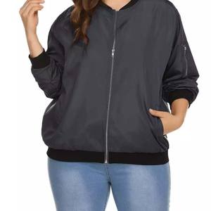 Chaqueta de bombardero de ganchillo de color personalizado para mujer 2025 transpirable al por mayor con servicio OEM - Product Image 3
