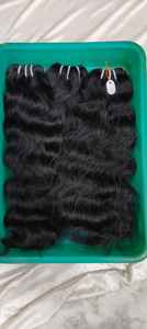 Ventes en gros de mèches de cheveux humains vierges indiens raides de qualité supérieure 12A, 26 pouces, 100% cuticules alignées, cheveux vierges brillants et doux - Product Image 3