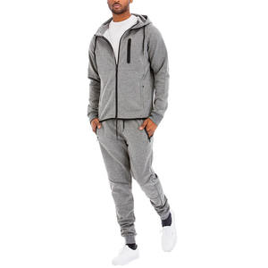 Hommes Confortable À Capuche Fermeture Éclair Formation Jogging Costume Solide Motif Deux Pièces Activewear Maternité Caractéristiques Prix - Product Image 1