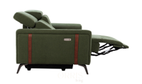 Ensemble de canapés inclinables modernes au design unique, rembourrés en mousse, avec dossier haut et coussin, couleur personnalisable, pieds en métal, pour centres commerciaux et villas