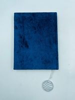 Carnet de luxe céleste fait main en velours avec couverture brodée, couleurs/tailles personnalisables, agenda scolaire, logo personnalisé, promotion