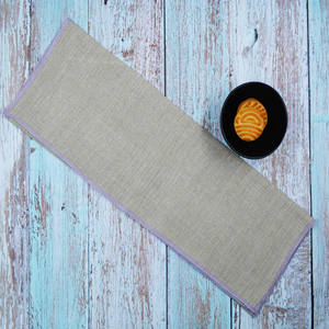 Ensemble de serviettes imprimées à sec en tissu de lin fait à la main couleur unie torchons de cuisine/thé multifonctionnels 50x70 cm prix de gros personnalisé - Product Image 3