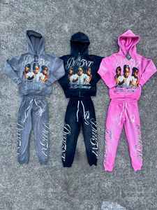 Sudadera con Capucha y Cremallera, Personalizada con Apliques, Logotipo Serigrafiado, 100% Algodón Grueso, Felpa Francesa, con Pedrería, Estilo Acid Wish - Product Image 5