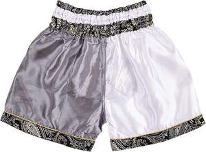 กางเกง MMA มวยไทยขาสั้นผ้าโพลีเอสเตอร์ระบายอากาศแห้งเร็วพิมพ์โลโก้ได้ตามต้องการ - Product Image 3