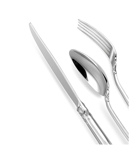 Couverts d'hôtel et de mariage Couverts en acier inoxydable Argenterie Cuillère Ensemble Couteau Cuillère et Fourchette en acier miroir à vendre - Product Image 5