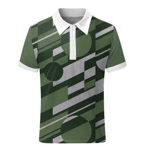 เสื้อโปโลสำหรับผู้ชายผ้าเจอร์ซีย์แห้งเร็วระบายอากาศได้ดีแบบทึบเสื้อใส่ลำลองแฟชั่นพิมพ์ลาย - Product Image 6