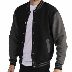 Veste de baseball en polaire et laine personnalisable avec rembourrage en coton et vestes pour hommes Varsity CollegeBaseballjacket pour hommes - Product Image 5