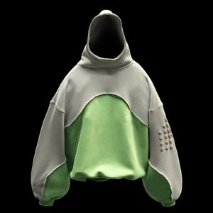 Sweat à capuche pour homme en molleton lourd 500 g/m², 100 % coton, lavage à l'acide, gris délavé, brodé, sans poches - Product Image 1