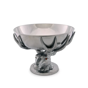 เขากวางโลหะสีเงินแบบดั้งเดิมชามตกแต่งโต๊ะงานแต่งงานผลไม้ของหวานผลไม้แห้งผลไม้เสิร์ฟบนโต๊ะอาหารในบ้านห้องครัว - Product Image 4