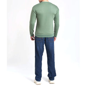 High Street Fashion Oversized Pullovers Sudaderas para hombres 100% Algodón Color sólido Sudaderas impresas personalizadas Diseño personalizado - Product Image 4