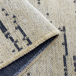 Tapis Moderne Tissé en Chenille Beige Vison Lavable 7mm Polyester Coton Base Antidérapante Turquie Vente en Gros Taille Personnalisée OEM ODM Sol Intérieur - Product Image 5