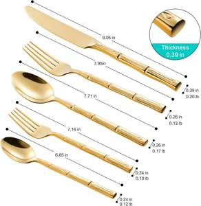 Ensemble de couverts en métal de qualité supérieure, fabriqué à la main, élégant, durable et intemporel, essentiels pour la salle à manger - Product Image 5