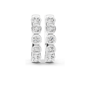 Boucles d'oreilles créoles en diamant de laboratoire 1,32 carat, taille brillant rond, or 18 carats, 14 carats, 10 carats et argent 925, or rose, or jaune, or blanc - Product Image 6