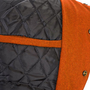 Veste Letterman Varsity personnalisée des années 90 corps en laine orange manches en cuir blanc Chenille CollegeBaseballjacket pour hommes expédition DDP - Product Image 5