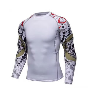 2026 Rashguard de compression athlétique personnalisé confortable pour hommes, à manches longues, pour MMA, en Spandex/Polyester 200GSM - Product Image 6