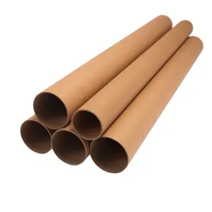 Emballage postal kraft brun personnalisé Tube de papier carton à noyau rouleau textile du fabricant du Vietnam
