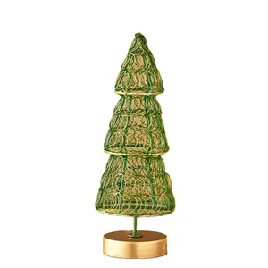 Gold Metal Christmas Tree with Star for Christmas Table Home Decoration Gold Table Top X Mas Tree For Home Decoration Wholesale