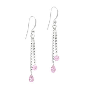 Meilleure vente nouveau Design 925 argent Sterling rose zircon cubique luxe boucles d'oreilles pour femme filles bijoux faits à la main inde - Product Image 1