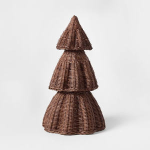 Nuevo diseño minimalista de árbol de Navidad de ratán, decoración navideña ecológica hecha a mano, proveedor de Vietnam, OEM, ODM - Product Image 2