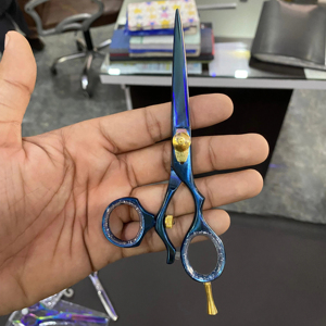 Tijeras Profesionales de Peluquería para Diestros, Mango Mediano, Anillo Giratorio para el Pulgar, Acero Inoxidable, Filo Afilado - Product Image 2