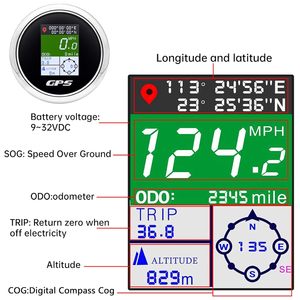 Compteur <span class=keywords><strong>de</strong></span> vitesse GPS <span class=keywords><strong>numérique</strong></span> multifonction à écran TFT étanche <span class=keywords><strong>de</strong></span> haute qualité 85 mm - Product Image 4