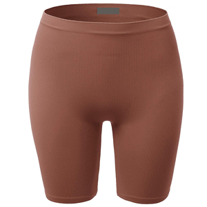 Custom Seamless Gym Sport Fitness Workout Brown Yoga Shorts Cintura alta Soft Stretch Activewear para mujeres - Product Image 4