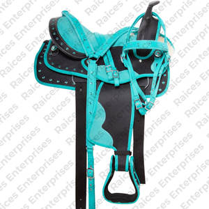 Nouveauté Selles de dressage de chevaux de course anglaises de couleur personnalisée selle occidentale de haute qualité selle de saut de cheval en cuir - Product Image 2