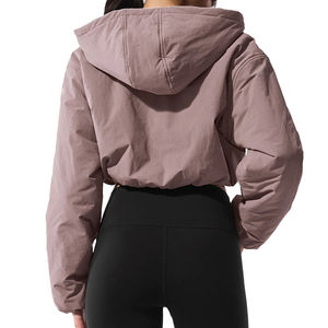 Veste coupe-vent décontractée pour homme en polyester/coton, veste courte d'hiver, séchage rapide, imperméable, respirante, fermeture éclair, impression de logo personnalisée, OEM - Product Image 5