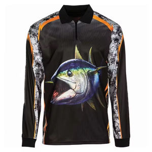 <b>Black</b> Jersey Fishing Uniform Custom Printing High Quality Quick Dry <b>Long</b> <b>Sleeve</b> Fishing Jerseys - Product Image 6