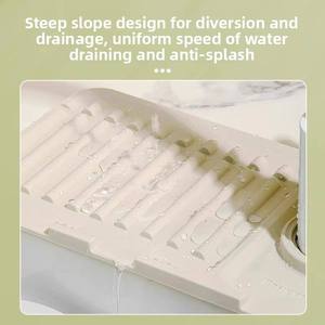 Tapis anti-éclaboussures en silicone avec drainage incliné pour évier de cuisine - Product Image 3