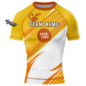 Rash Guard <b>Multi</b> <b>Color</b> Quick Dry Breathable Training Rash Guard Service Design Men's Short Sleeve - Product Image 6