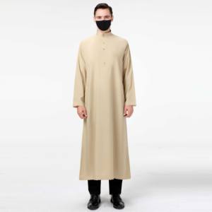 Abaya Islámica de Moda para Hombre, Talla Grande, Otoño, Térmica, 100% Algodón de Alta Calidad - Product Image 5