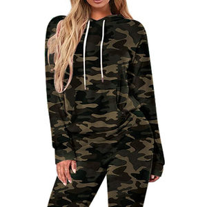 Survêtement imprimé camouflage coupe ajustée pour femmes Séchage rapide Respirant Sublimé Logo personnalisé Hiver OEM Vêtements de sport personnalisés - Product Image 5