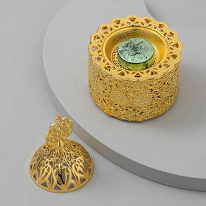 Luxury Design Incense <b>Burner</b> in Stainless Steel Golden Color Bakhoor <b>Burner</b> for Home and Wedding Use - Product Image 3