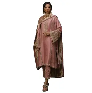 Colección de bodas Kurta shalwar trajes de fantasía trabajo impreso Trajes étnicos Garment Kurtis vestidos de fantasía de mujer precio al por mayor