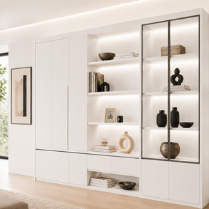 Mueble Minimalista de MDF, Librería Multifuncional, Armario Decorativo de Almacenamiento, Mueble de Pared - Product Image 3