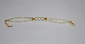 Top quality Pearl <b>Gemstone</b> beads 4X8 mm bead <b>bracelet</b>. Gold plated <b>bracelet</b>. <b>gemstone</b> beads handmade <b>bracelet</b> - Product Image 5