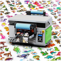 Printer UV Flatbed Lingya Berkualitas Tinggi Ukuran A2 / A3 / A4 untuk Pencetakan Casing Ponsel/Kado/Pena/Bola/Botol 30cm UV DTFprinterAB Film