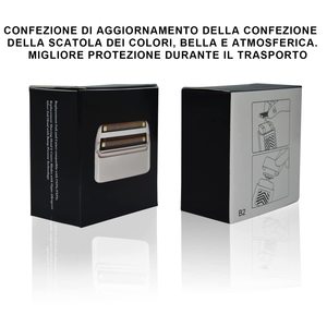 Paquete de 2 Cuchillas de Repuesto Plateadas para Afeitadora Eléctrica, Mini Cuchillas Dobles y Triples, Lavables e Impermeables para Afeitar la Cara y la Barba - Product Image 2